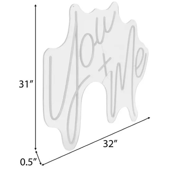 You + Me LED Neon Sign - Picture 3 of 3